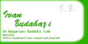 ivan budahazi business card