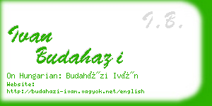 ivan budahazi business card